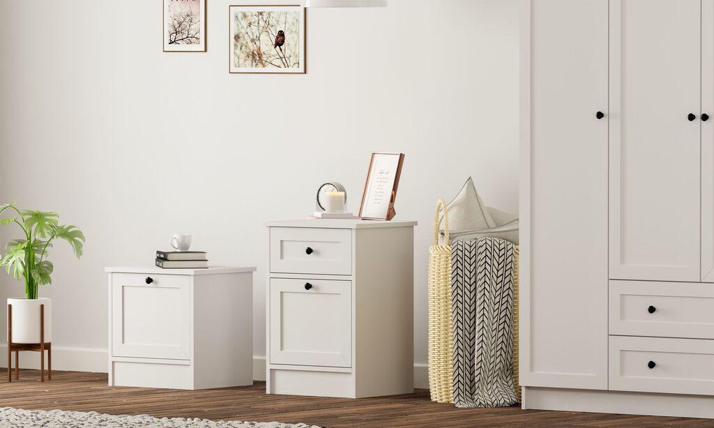 Hanah Home Noćni ormarić Rb-168-03, 45x64x40 cm, Bijela