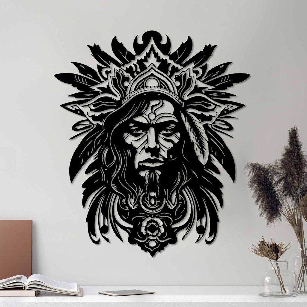 Wallity Zidna dekoracija Rasta, 48 x 55 cm,  Crna