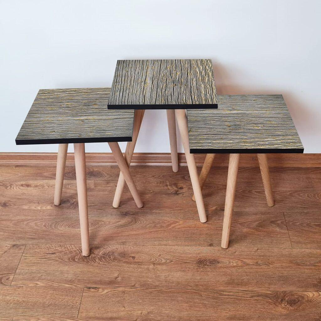 Hanah Home set stolića za kafu 3Shp126, 3 dijela, šareni
