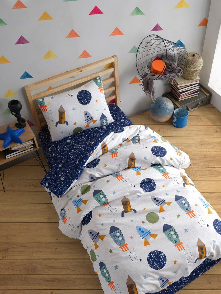 L'essentiel Maison set posteljine SpaceX, 160x220cm, 160x240cm, Teget