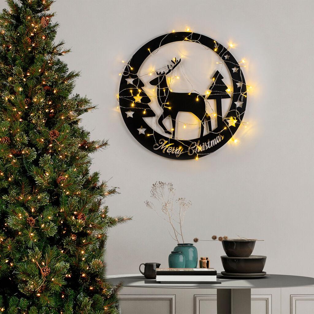 Wallity Zidna dekoracija XMASBLACK-032, 60x60 cm, Crna