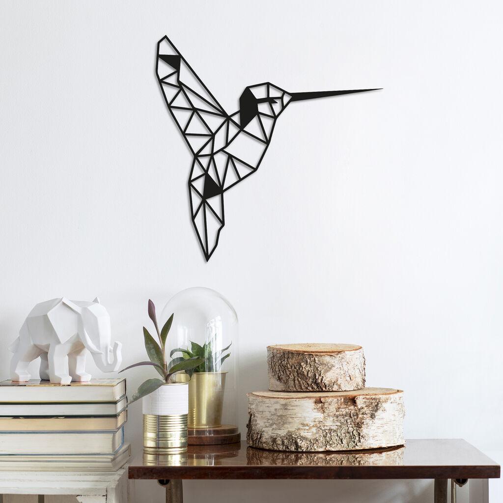 Wallity Zidna dekoracija Bird, 44x44 cm, 1.5 mm, Crna