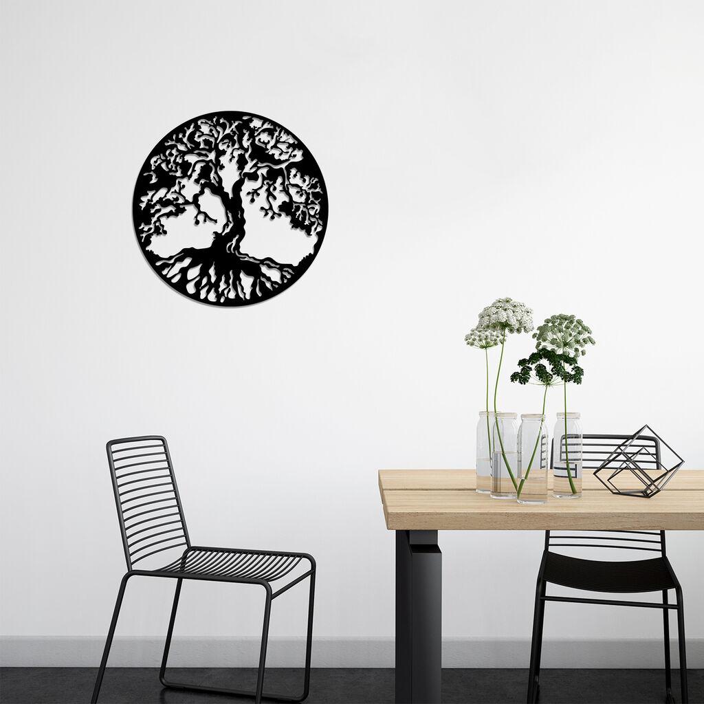 Wallity Zidna dekoracija Tree, 60 x 60 cm,  Crna