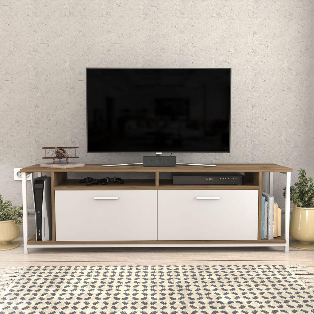 Hanah Home TV komoda Omar, 160x50.8x35 cm, Bijela-Orah