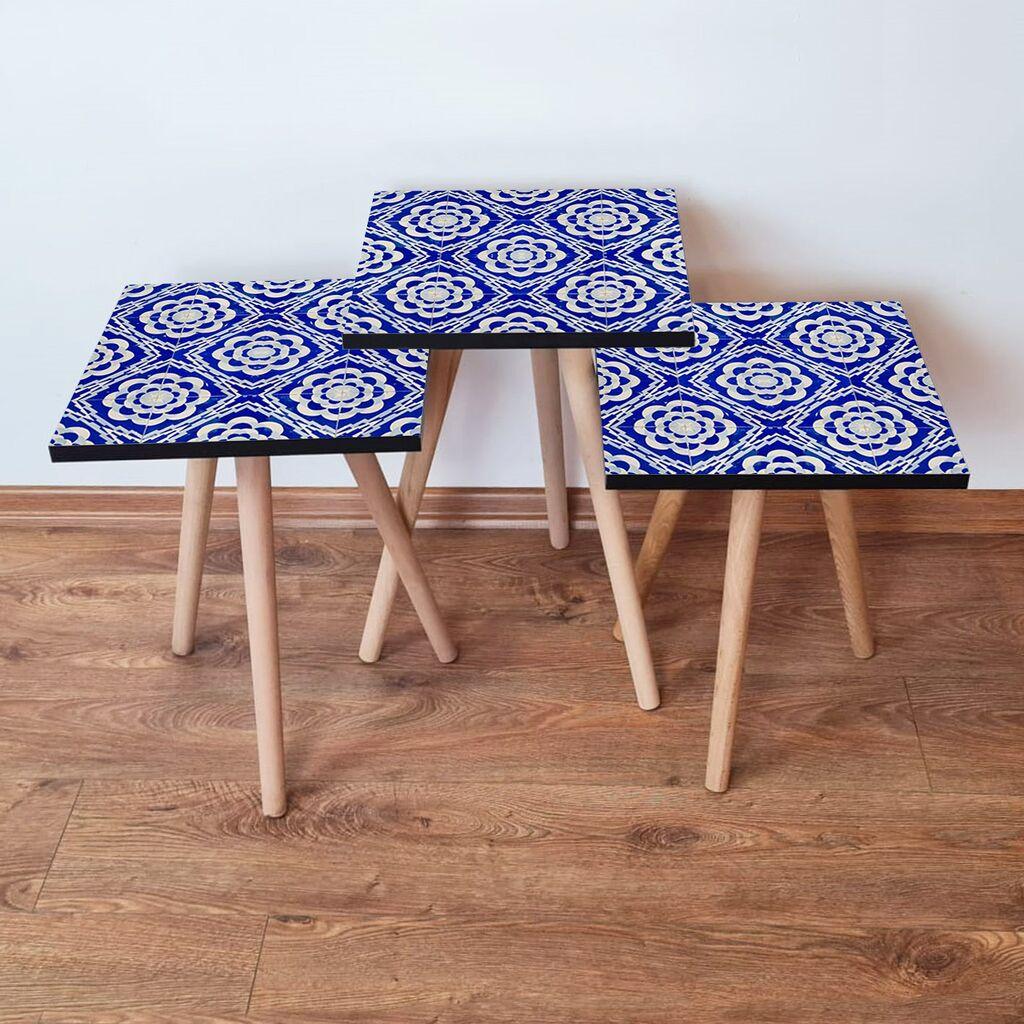 Hanah Home set stolića za kafu 3Shp45, 3 dijela, šareni
