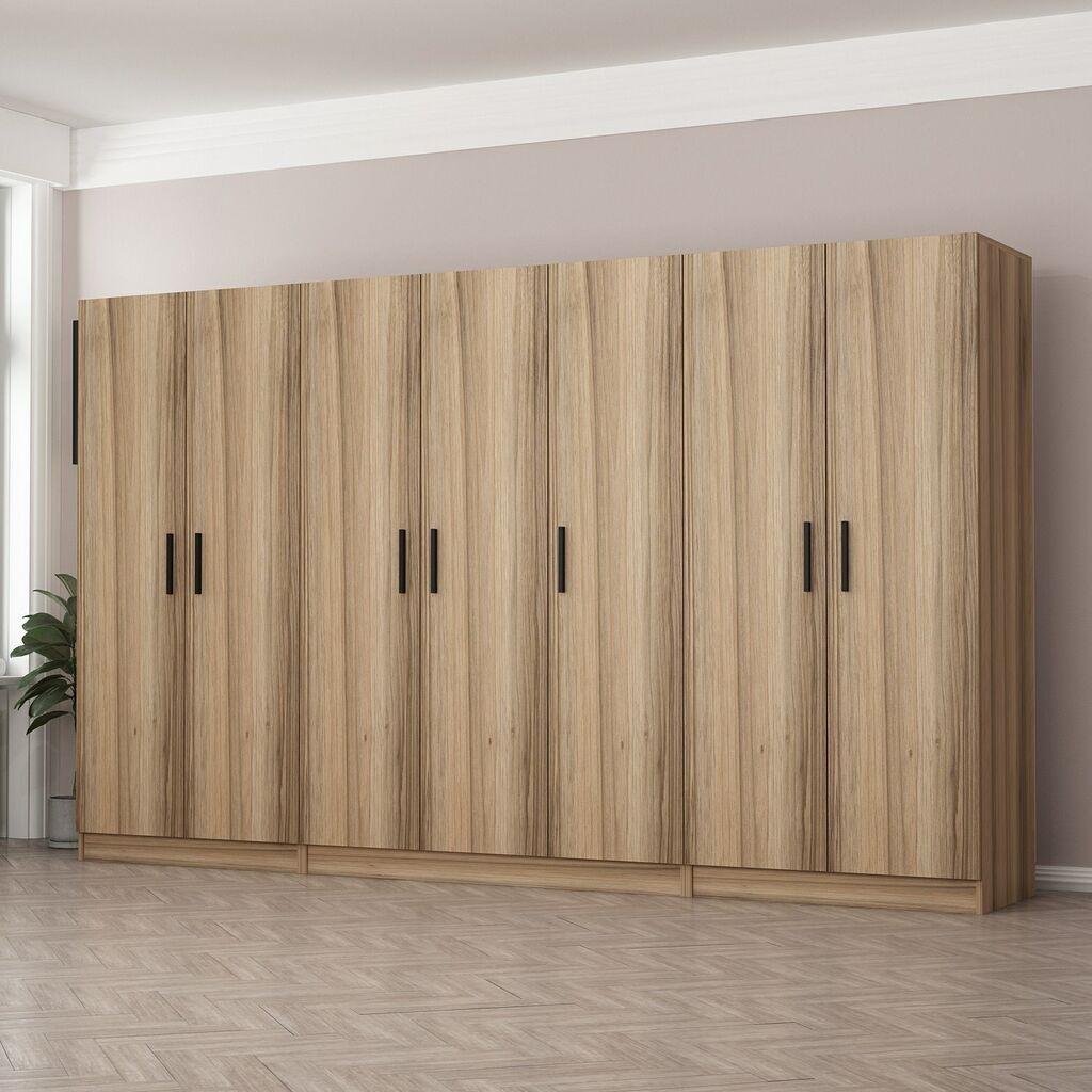 Hanah Home Ormar Kale-7502, 315x190x52 cm, Smeđa