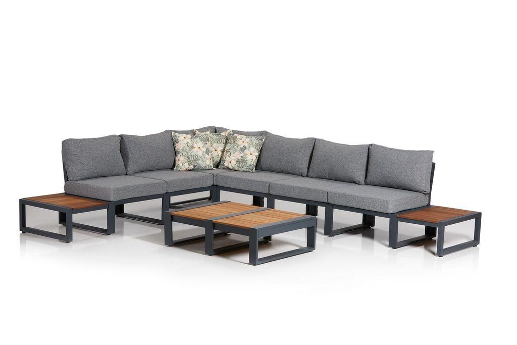 Hanah Home Lapuarta 3 vrtna garnitura, siva