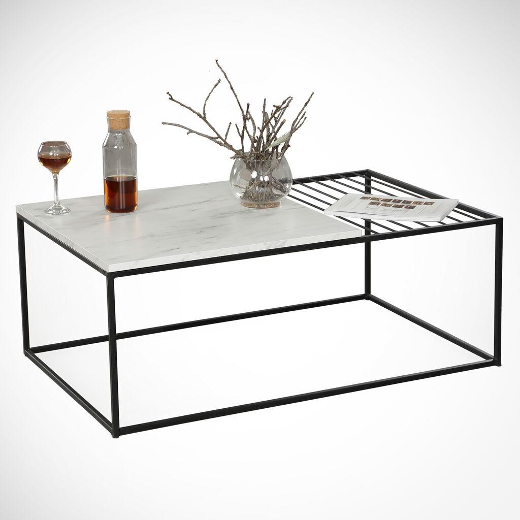 Hanah Home Klub sto Zinus, 95x43x55 cm, Bijelo-crni