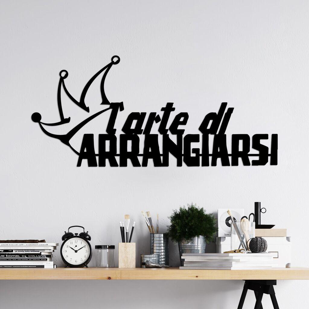 Wallity Zidna dekoracija Arrangiarsi 1, 60 x 27 cm,  Crna