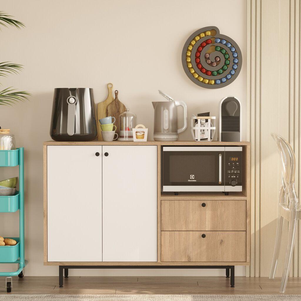 Hanah Home Komoda RE2-SW, 120x85x35,5 cm, Bijela