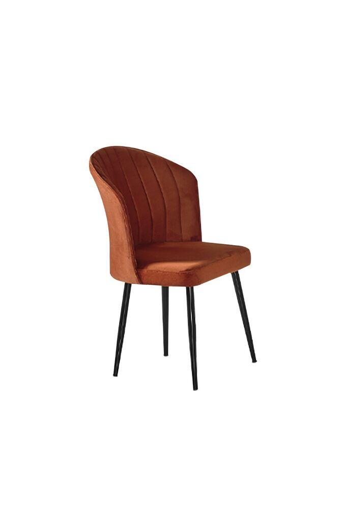 Hanah Home Rubi set stolica, 52x85x42 cm, 2 dijela, smeđe-crna