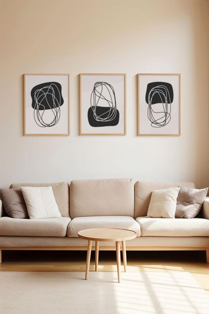 Wallity Slika Ersydata10-5070, 3 dela, 50 x 70 cm