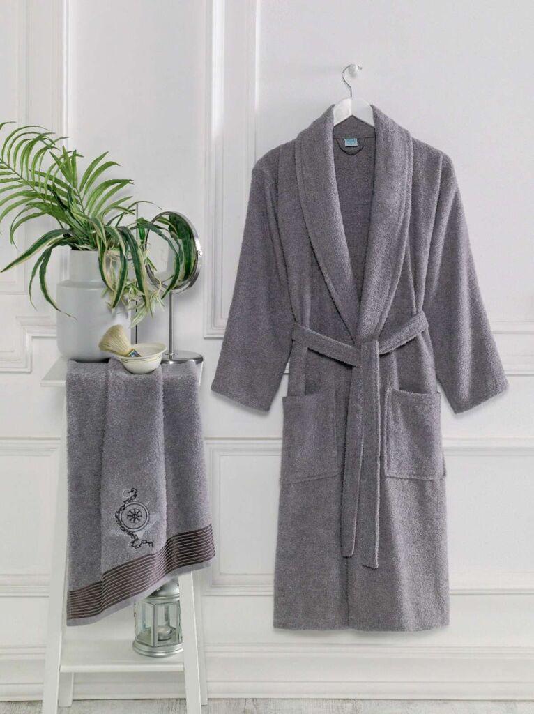 L'essentiel Maison Set Bademantil s ručnikom Cora, Anracit