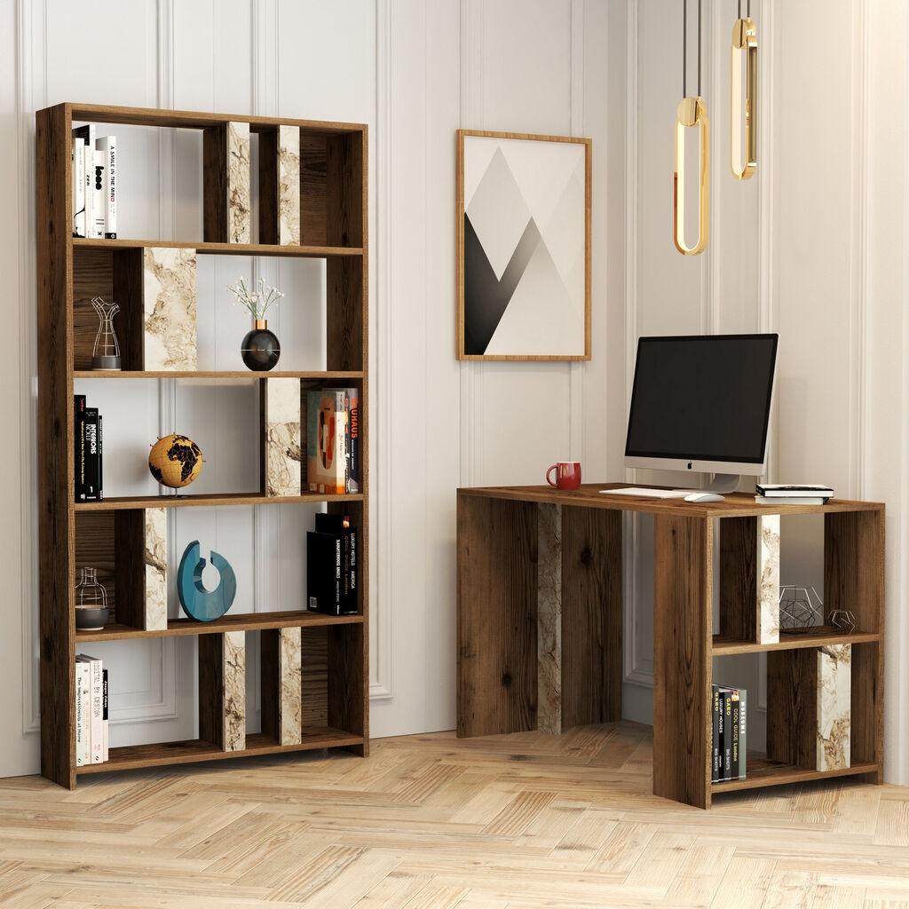 Hanah Home Set polica i stolova Lima, orah