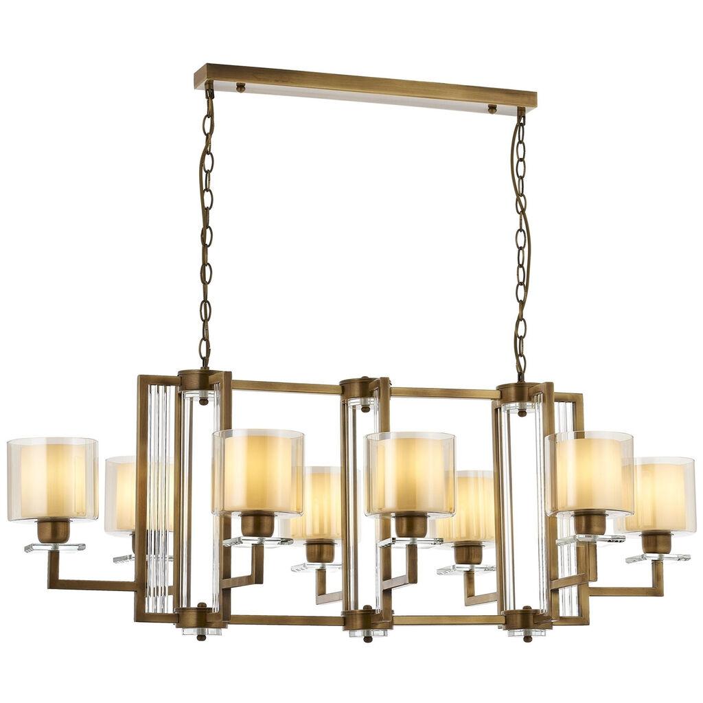 Opviq Luster Av-4285-8E-Ym, 100x110x60 cm, Braon-bež