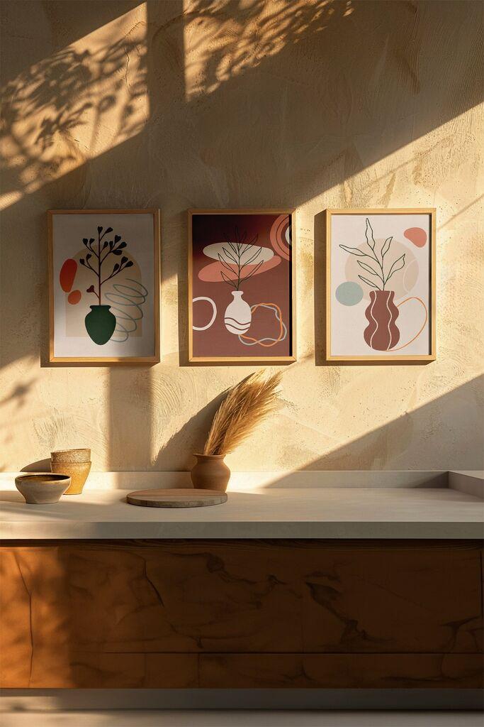 Wallity Slika 3Dartsoho105, 3 dela, 33 x 48 cm