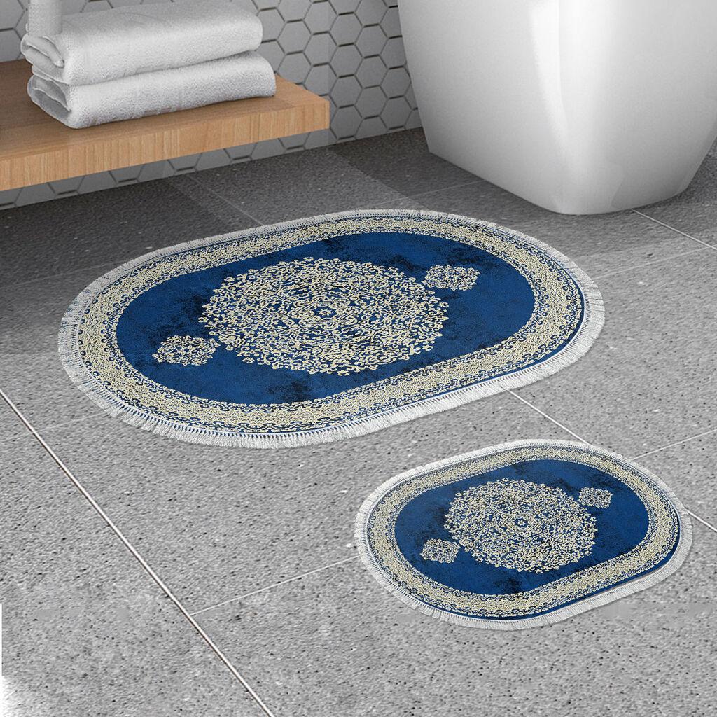 L'essentiel Maison Set od 2 kupaonska tepiha Plava