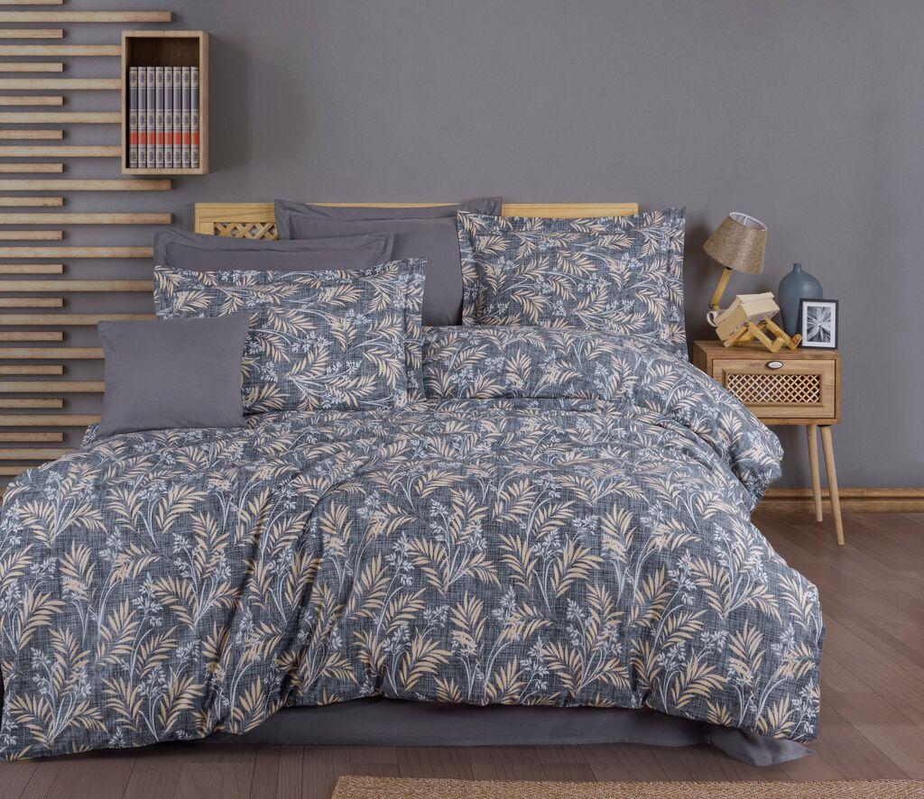 L'essentiel Maison set posteljine Tugba, 160x220cm, tamno siva
