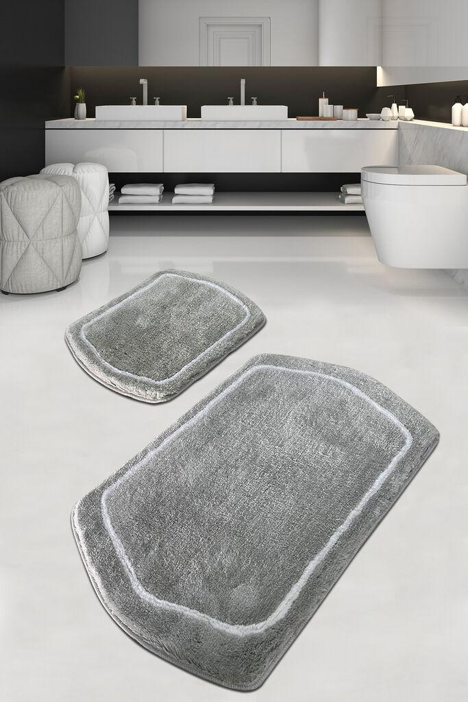 L'essentiel Maison Set od 2 kupaonska tepiha siva