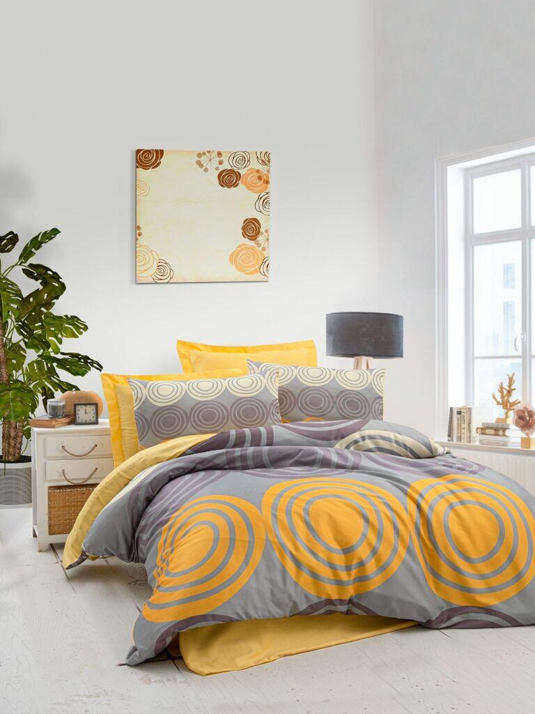 L'essentiel Maison set posteljine 481, 200x220 cm, žuto-siva