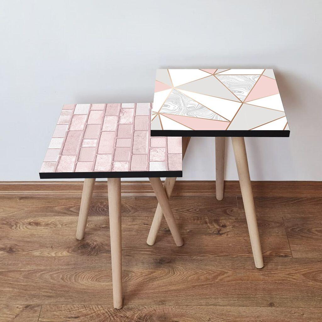 Hanah Home set stolića za kafu 2Shp253, 2 dijela, šareni