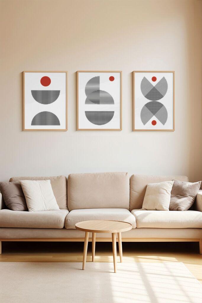 Wallity Slika Ersydata16-5070, 3 dela, 50 x 70 cm