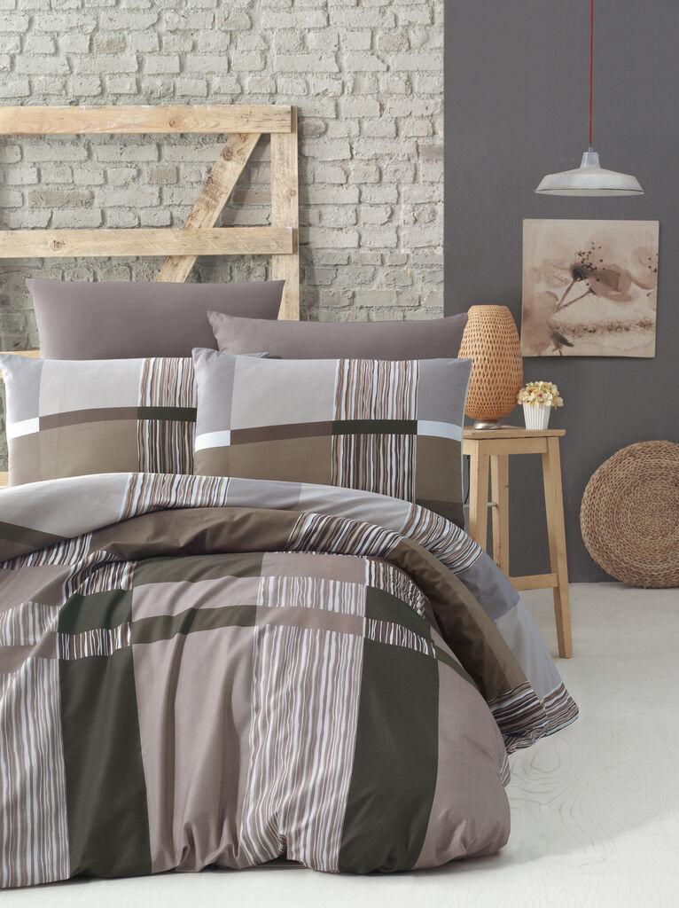 L'essentiel Maison set posteljine Estela, 160x220cm, smeđa