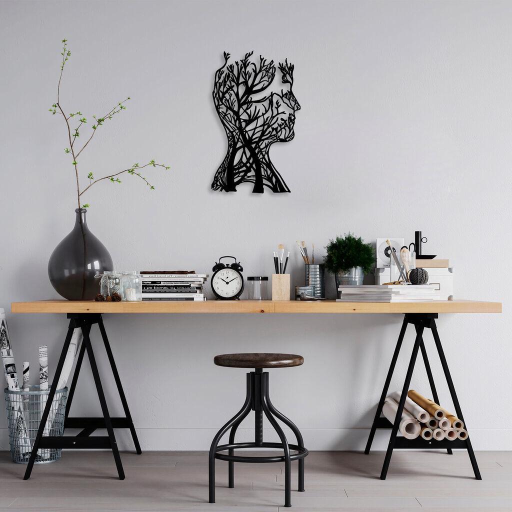 Wallity Zidna dekoracija Tree Man-317, 27x43 cm, 1.5 mm, Crna