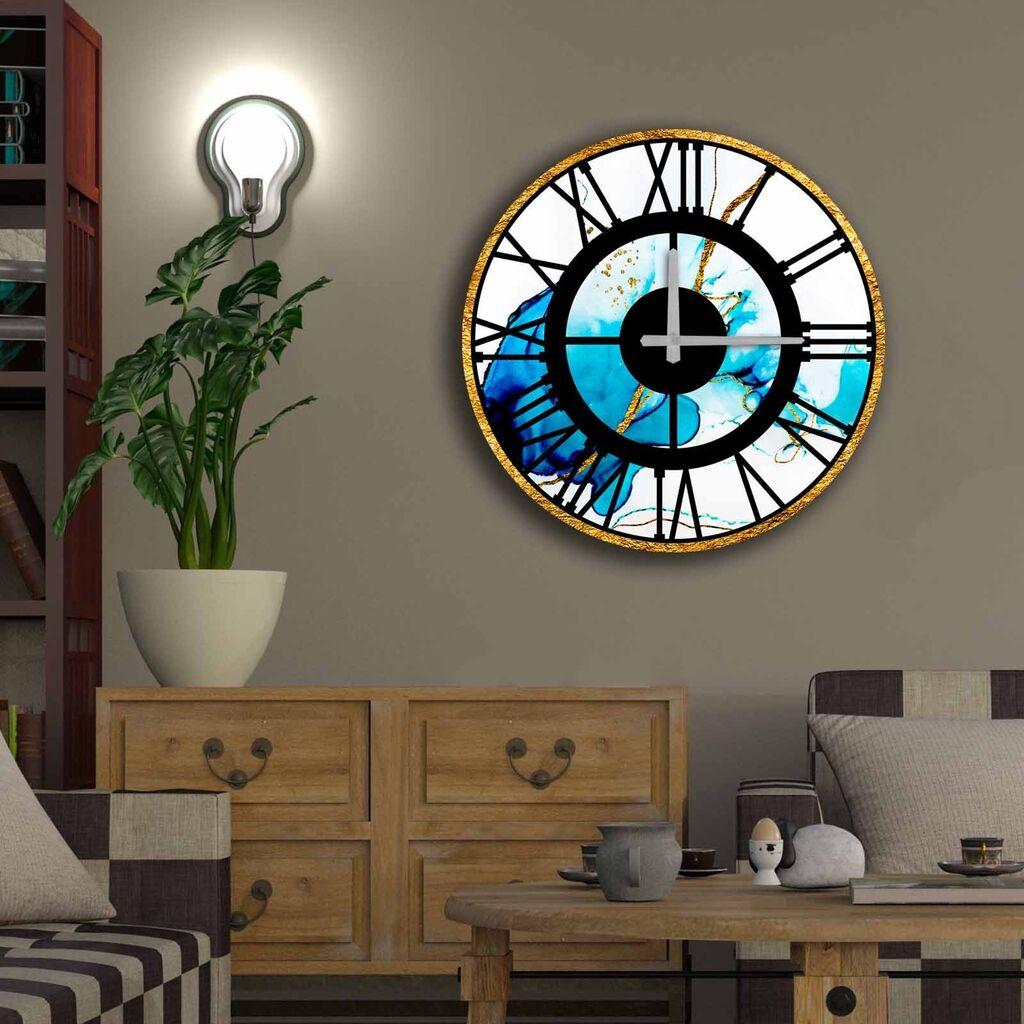Zidni sat Wallity MDF 50cm šareni