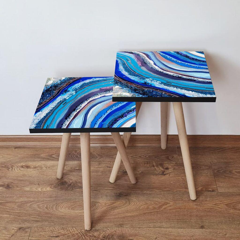 Hanah Home set stolića za kafu 2Shp473, 2 dijela, šareni