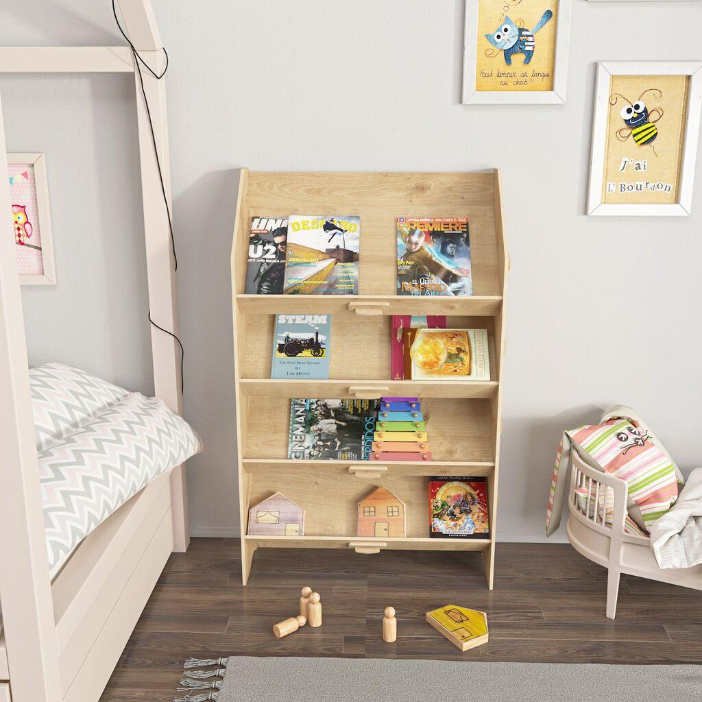 Hanah Home Polica za dječju sobu Aros, 61,5x100x28,4 cm, Boje hrasta