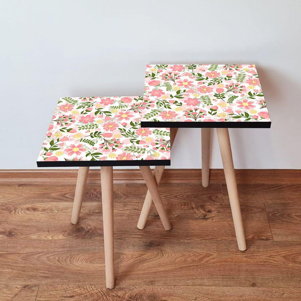 Hanah Home set stolića za kafu 2Shp69, 2 dijela, šareni