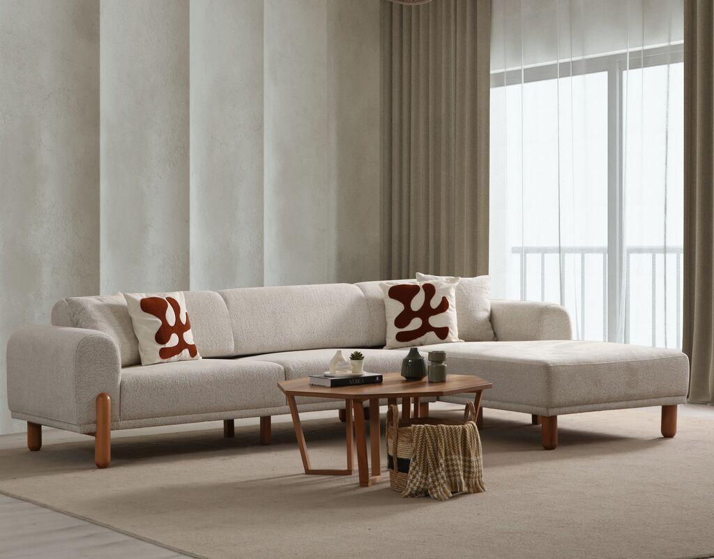 Atelier del Sofa Kutna sofa Lyke, 290x180 cm, Krem