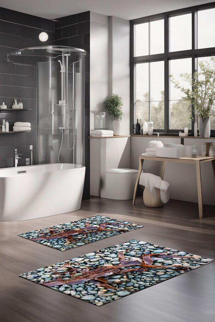 L'essentiel Maison Set tepiha za kupatilo CT-5344, 2 komada, šareni