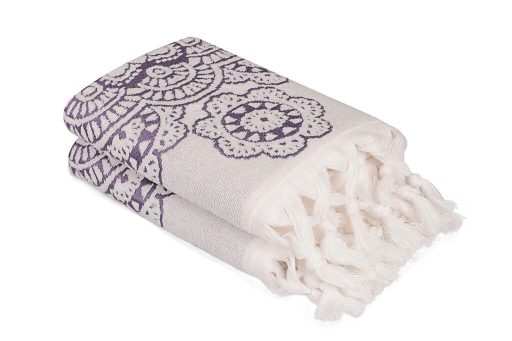 L'Essentiel Maison set ručnika Marcello, 50x90cm, 2 komada, ljubičasto-bež