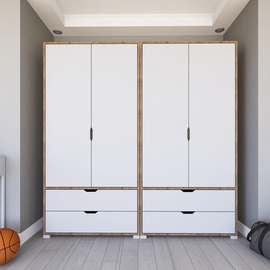 Hanah Home Ormar Nissan 1600-021, 180x183x45 cm, Bijela