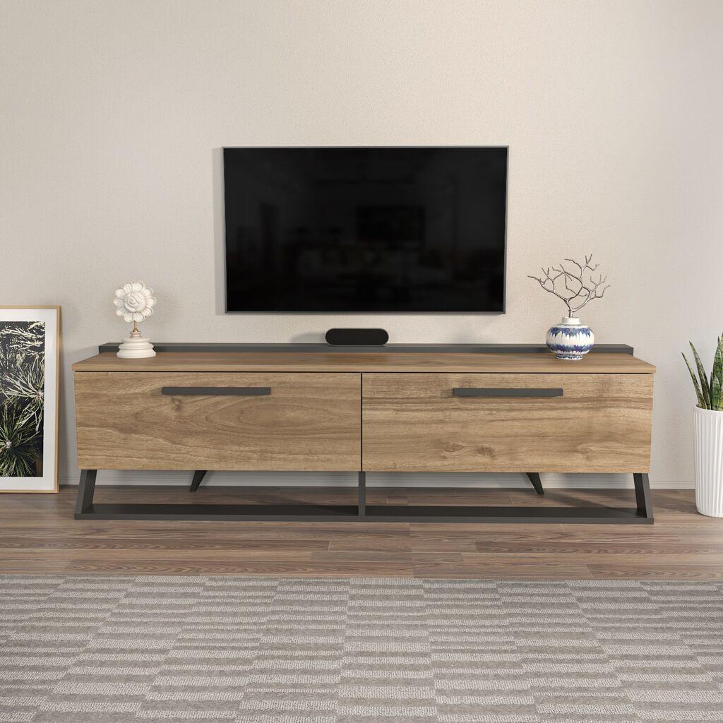 Hanah Kućna TV komoda Astrid, 163,8x46,8x36,6 cm, Smeđe-crna