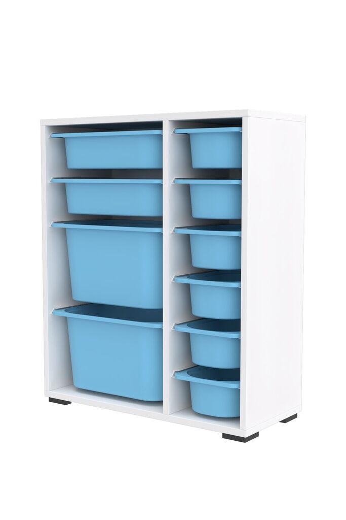 Hanah Home Multifunkcionalna komoda Zen 2D2K6U v2, 69,5 x30 x83 cm, Bijelo-plava