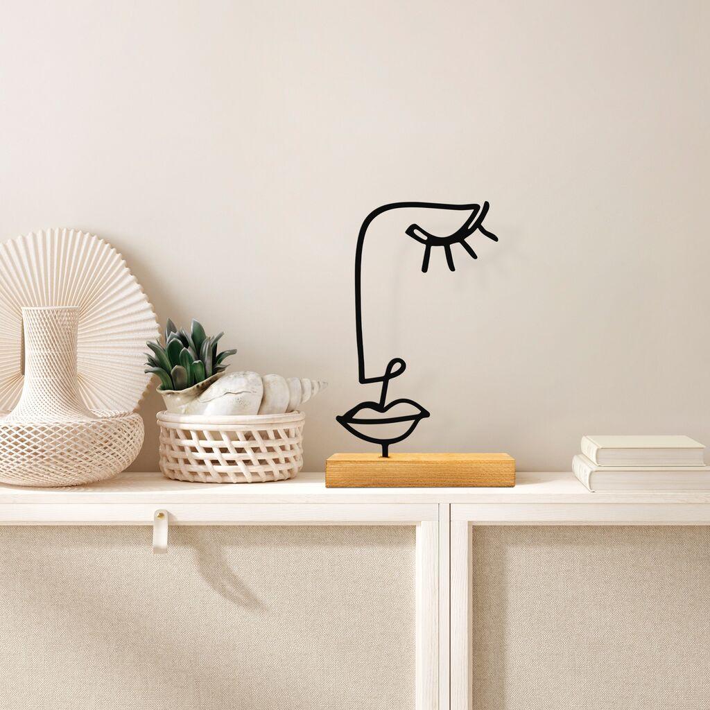 Aberto Design Dekorativna figura Look, 29x8x17 cm, Crna