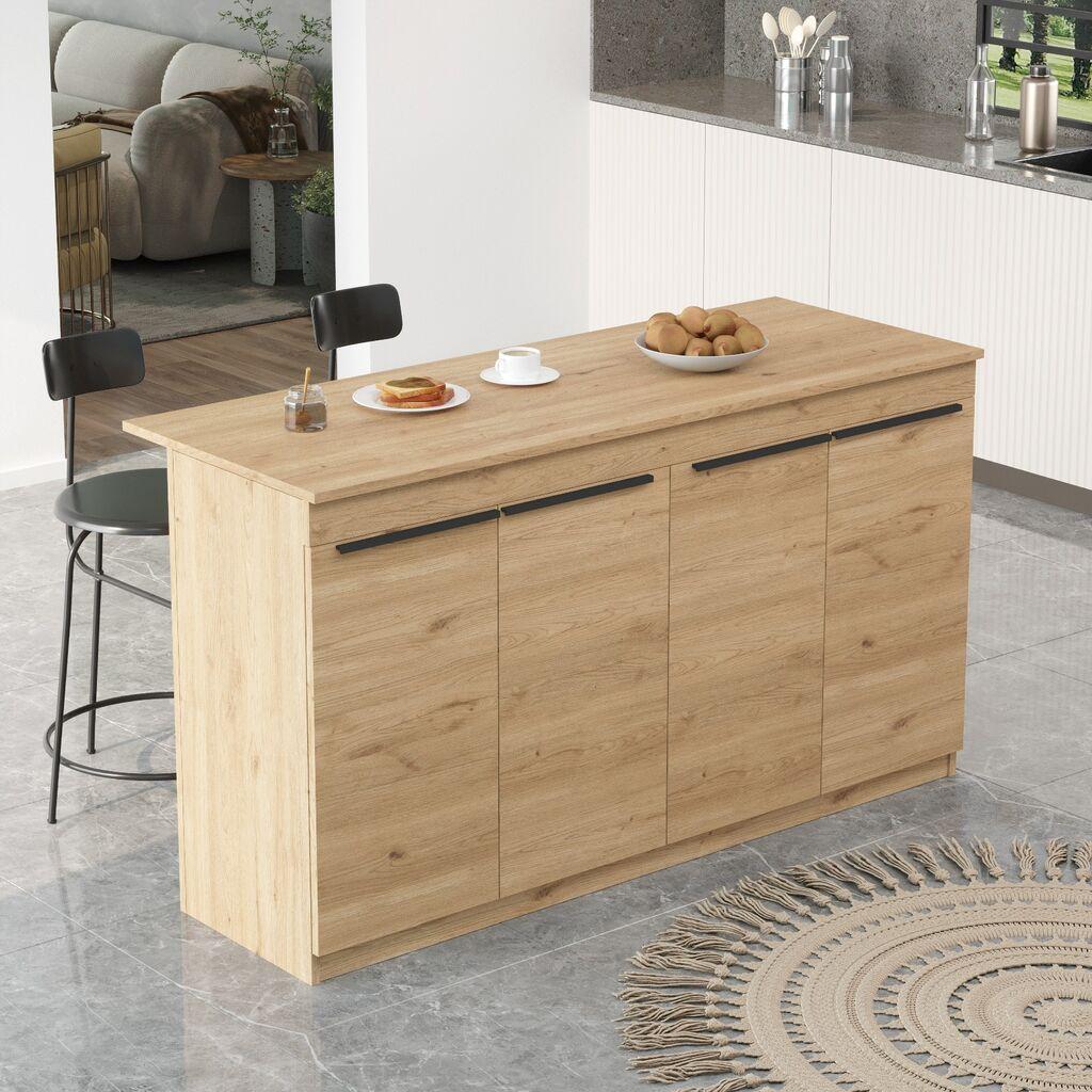 Hanah Home Kuhinjski sto OR1-S, 160x60x90 cm, Hrast