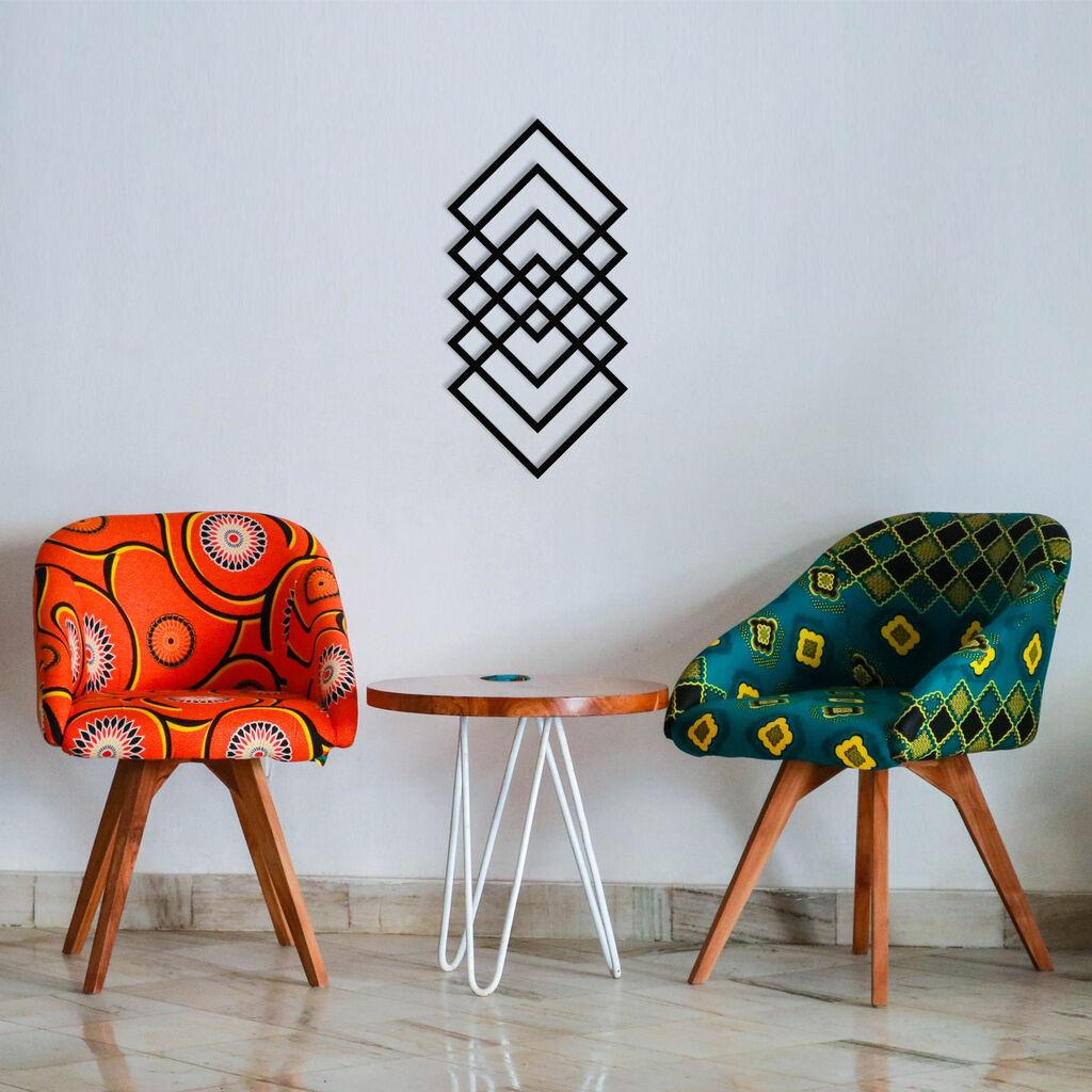 Wallity Zidna dekoracija Geometry, 60x30cm, Crna