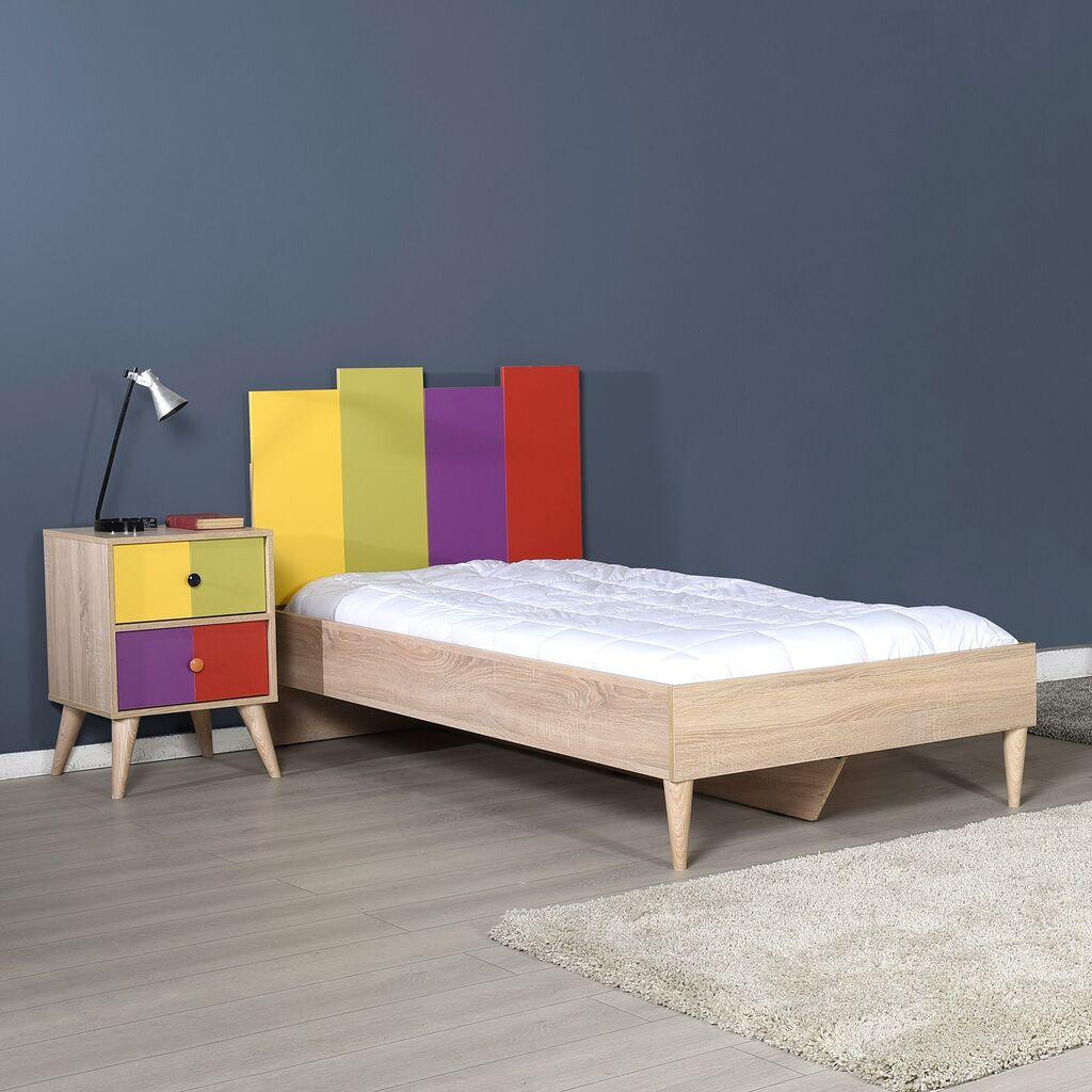 Hanah Home noćni ormarić Kmd-920-Sx-1, 44x66x44 cm, šareni