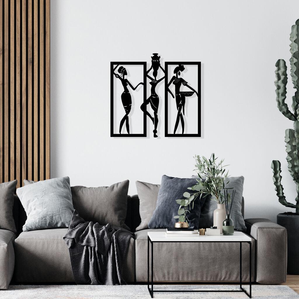 Wallity Zidna dekoracija Aurora-M119, 71x66 cm, 1.2 mm, Crna