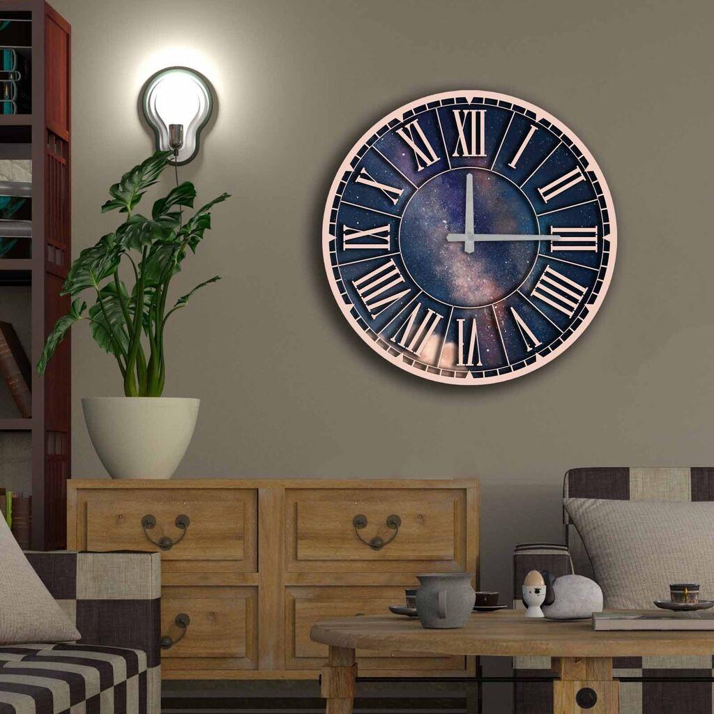 Zidni sat Wallity MDF 50cm šareni