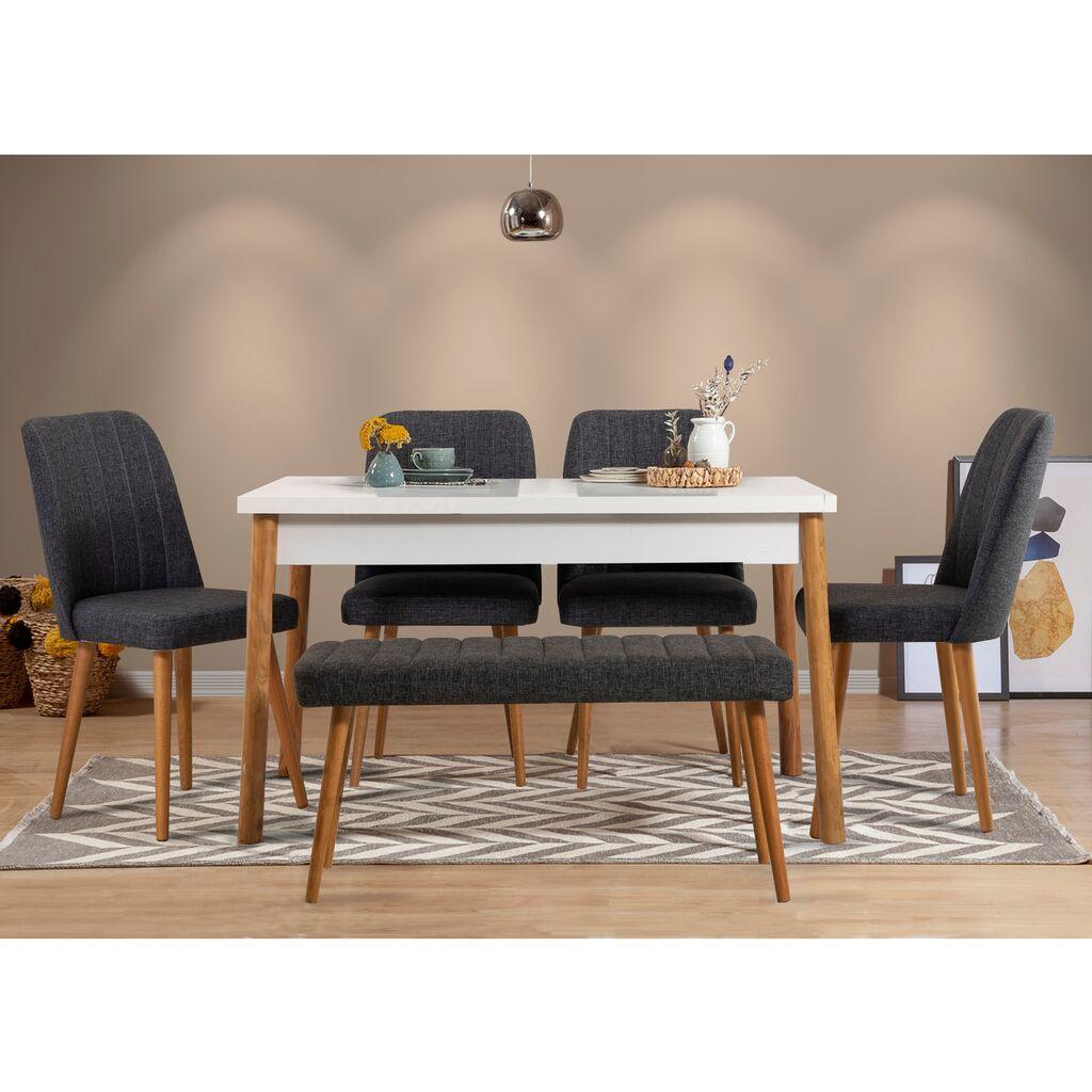 Hanah Home Trpezarijski set Costa 1053-2 AB, 6 dijelova, Antracit