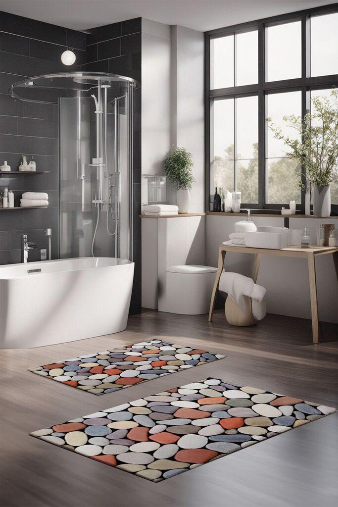 L'essentiel Maison Set prostirki za kupatilo CT-5199, 2 komada, šarene boje