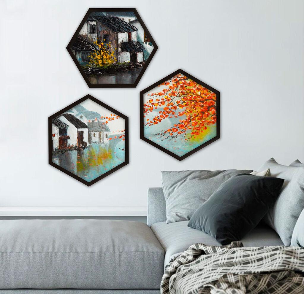 Wallity Uramljena slika 6GEN1771885, 35x35 cm, 3 dela
