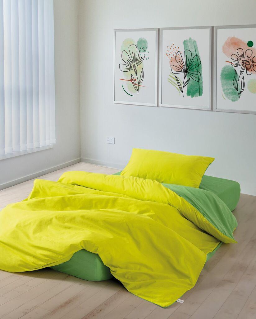 L'essentiel Maison set posteljine žalfija, 160x220 cm, žuta