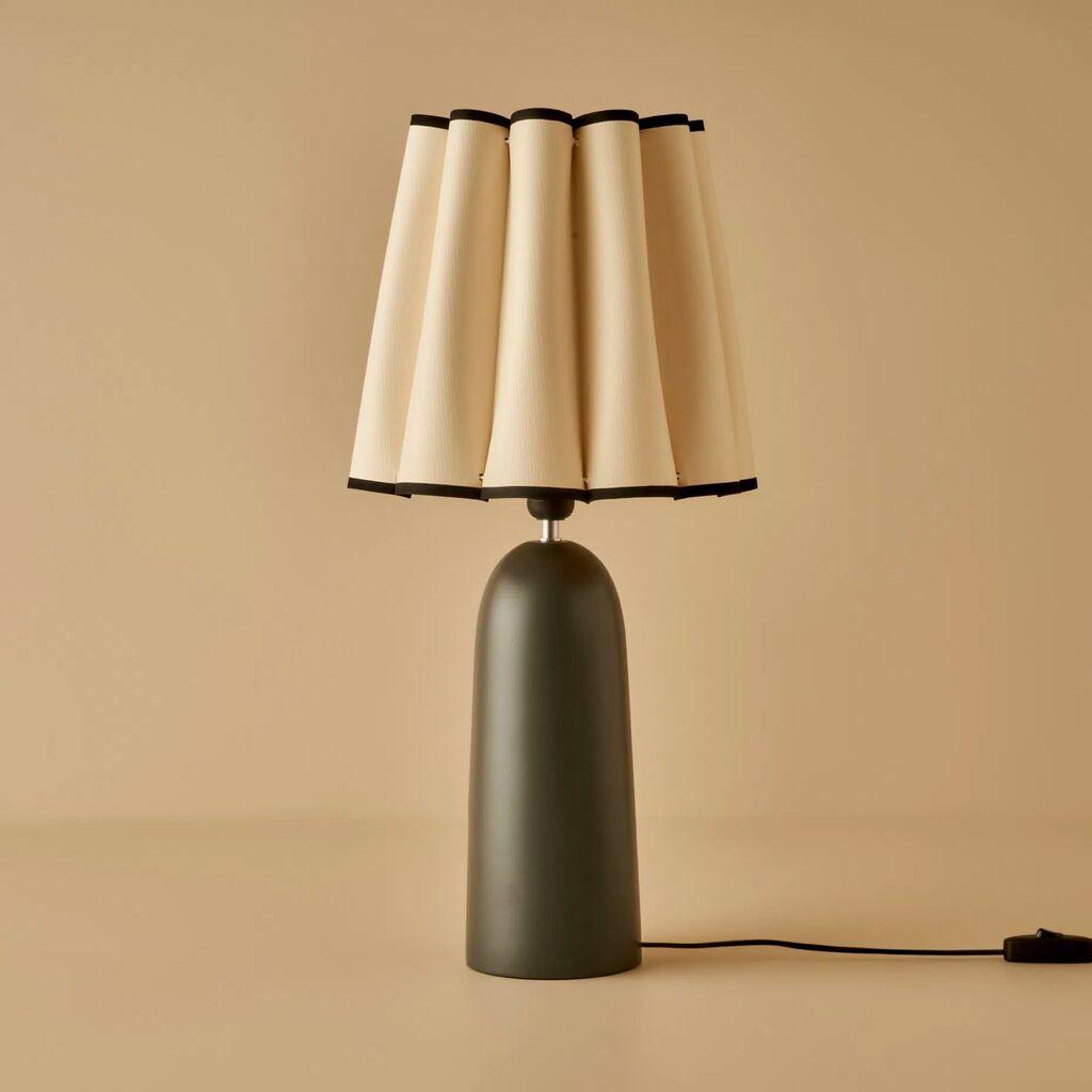 Opviq Stolna lampa Kovrčava, Crna i bež