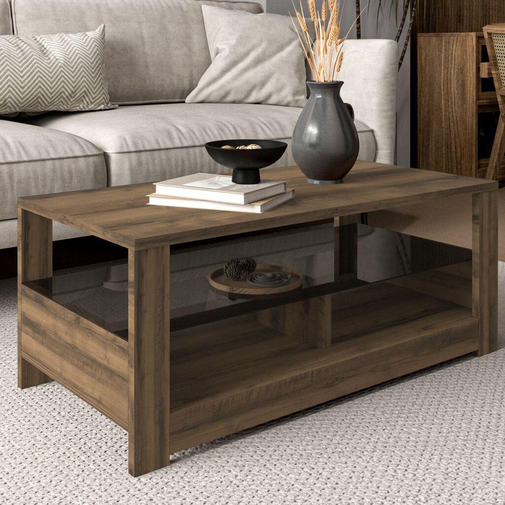Hanah Home Club sto Aydos, 90x37x45 cm, Boja hrasta